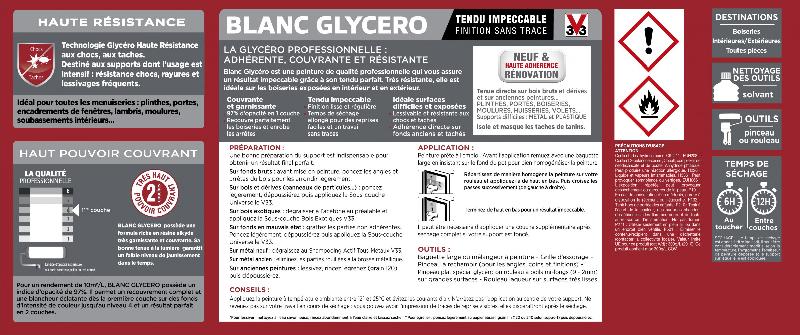 Peinture multisupport V33 glycéro blanc satiné - 2.5 l - haute résistance_4