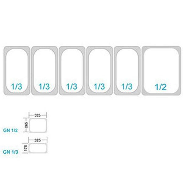 Table de préparation pizza 2 portes 60/40 + plan de travail en granit + vitrine | L2g - PZ2600TN-VRX380_4