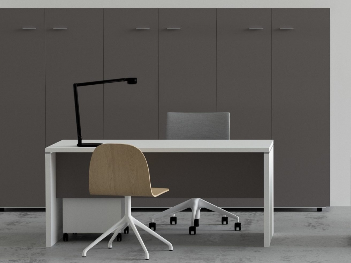 Bureau classique et design NEW PANO - Idéal pour le télétravail, avec finitions modernes et bois certifiés PEFC_4