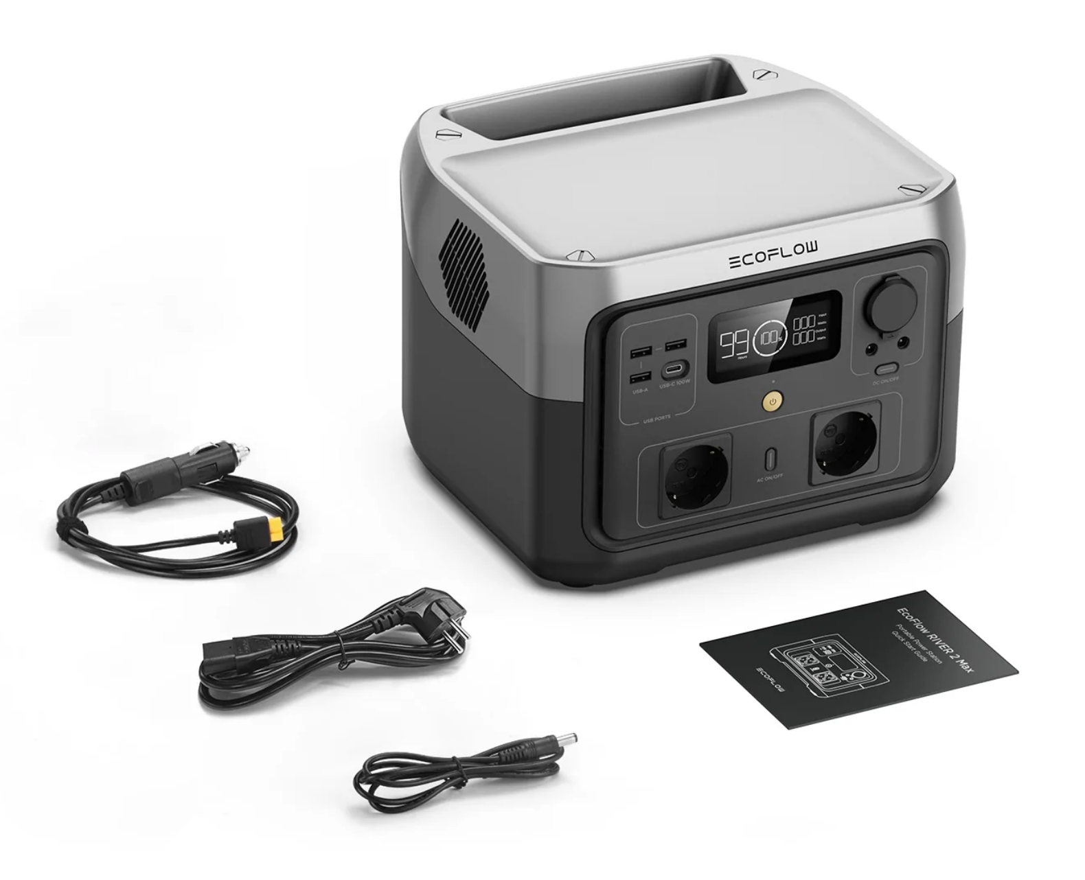 Kit station de charge portable 600W - 512Wh EcoFlow River Max 2 avec panneau solaire pliable 135W - autonomie et recharge rapide_4