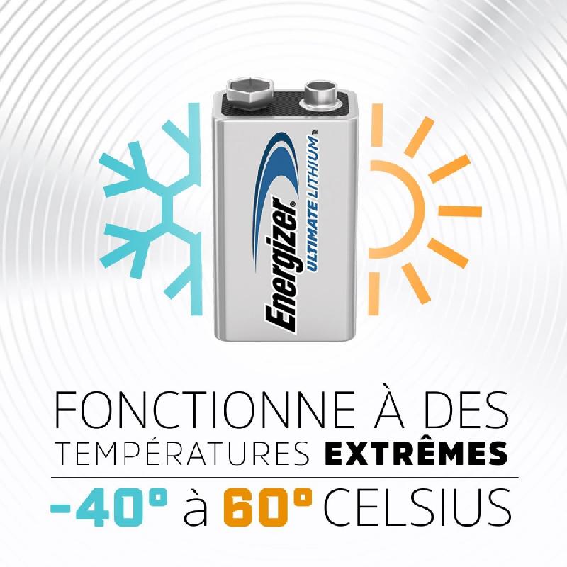 Pile lithium ENERGIZER Ultimate - 9V, 1.5V - Préchargée pour appareils à forte consommation d'énergie_4