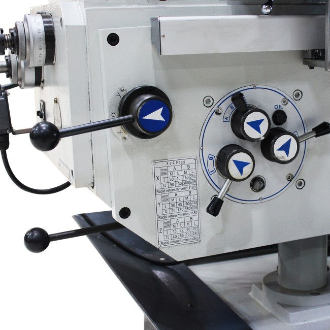 Fraiseuse conventionnelle ARROW FU600G - Idéale pour ateliers de mécanique - Tête universelle Huron - 0009745_4