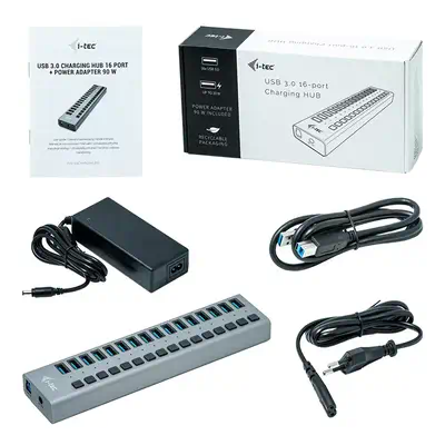 I-tec USB 3.0 Charging HUB 16port + Power Adapter 90 W_4