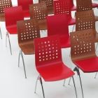 Bullet V840 - Chaises empilables en bois et métal - Système d'empilabilité en nylon - Gamme Dynamica_4