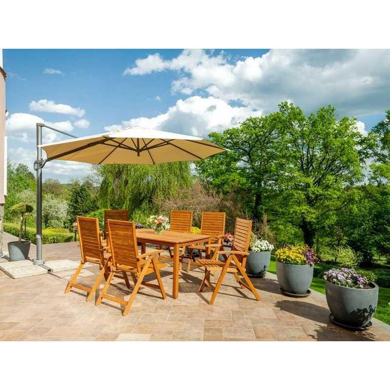 Parasol déporté borneo ø350 cm – MTF – toile grise avec poignée – 2naz0241_4
