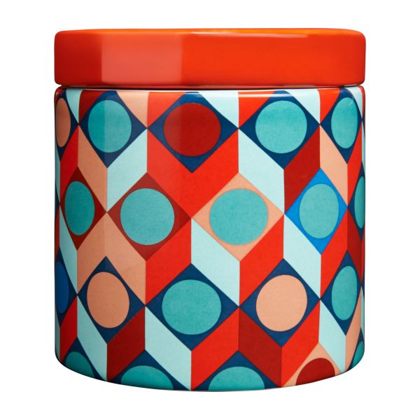 Isto - Boîte en faïence 11cm à motifs géométriques pop et rétro - Réf. 807314_4
