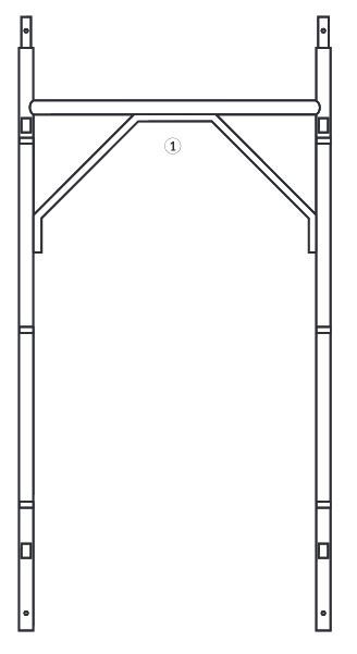 Échafaudage-cadre à douilles Condor - Hauteur 200 cm - Acier S235JR - Certifié EN12810_4