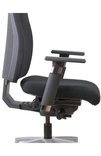 Fauteuil ergonomique 24h/24 - SAX 24 - Mécanisme synchro, accoudoirs 4D, support lombaire réglable_4
