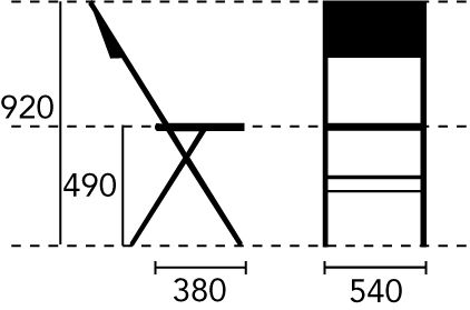 Régisseur - Chaise pliante en bois - Hêtre première qualité - Lasure Noyer - Assise et dossier coton écru_4