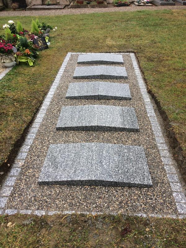 Sépultures enterrées Cavurne Carrée - sur mesure - Cinéraire enterrée individuelle - Capacité de 4 urnes par famille_4