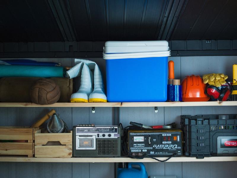 Abri de jardin en résine - Brossium monopente 4,7 m² - Gris brossé_4