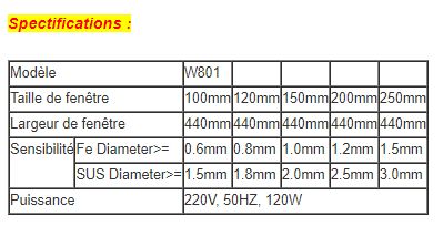 Hd-w801 - Détecteur d'aiguille haute sensibilité pour métaux - Haida - Poids : 175 kg_4