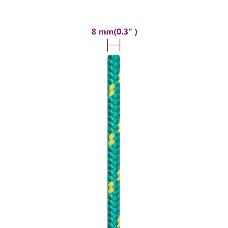 Vidaxl corde de bateau vert 8 mm 250 m polypropylène 152716_4