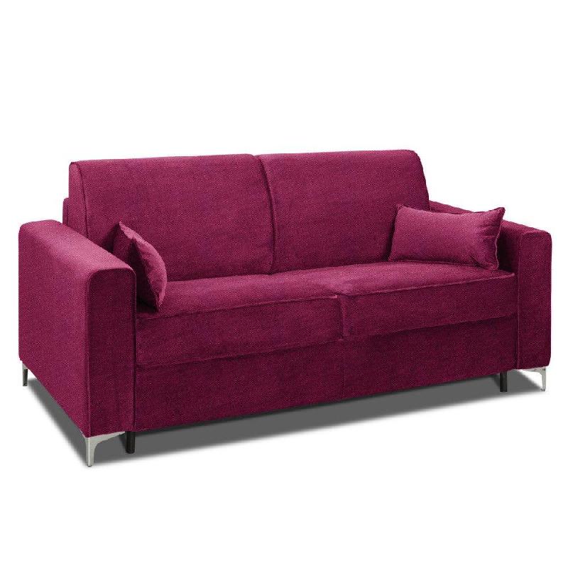 Canapé convertible express Jackson 140 cm - sommier lattes - tweed rose - matelas 16 cm_4