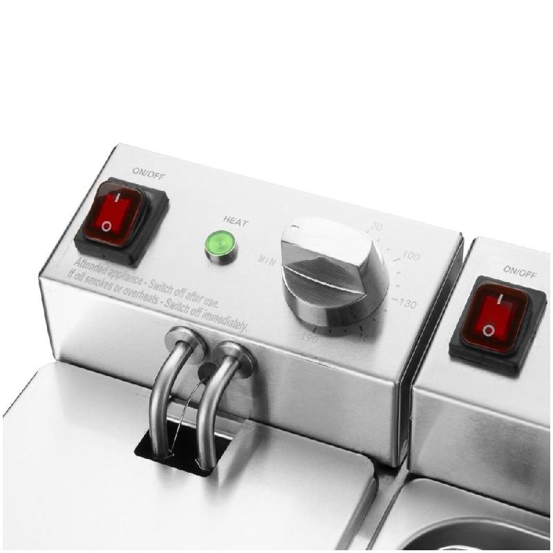 Friteuse électrique à poser - 2 cuves de 3L | Buffalo - CU615_4
