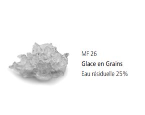 Équipement frigorifique pour glace en grains avec gaz R134a