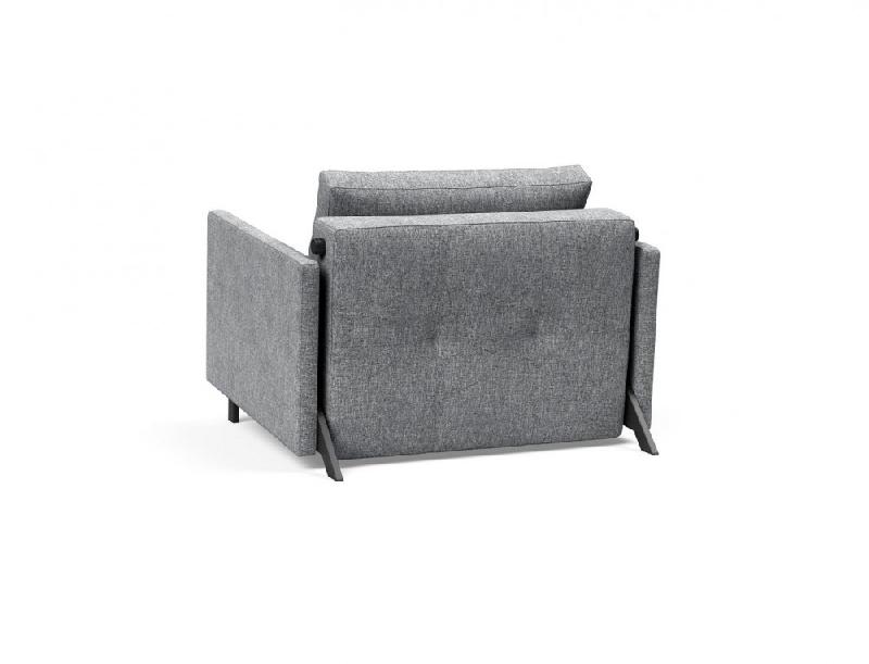 Fauteuil design convertible INNOVATION LIVING - Sofabed Cubed 02 Arms Twist Granite - Lit 200x90cm_4