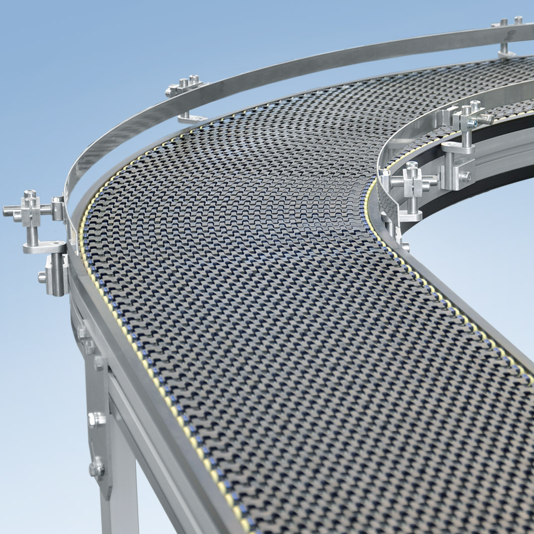 Convoyeur à tapis modulaire courbe, polyvalent, compact et robuste - kmf-p 2040 - mk technology group_4