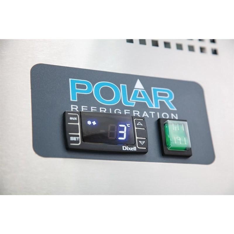 Comptoir de préparation réfrigéré GN avec pare-haleine Série U 2 portes CT393 Polar_4