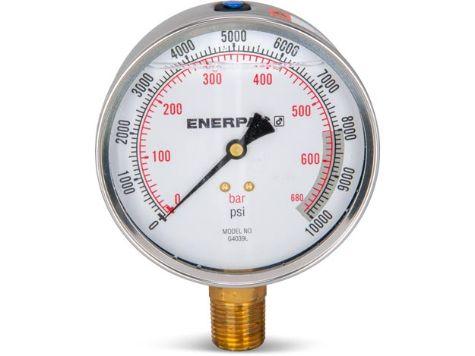G4039L, Manomètre, 100 mm  Face,  Raccordement Vertical, Bain de glycérine, 700 bar pression maximale_4