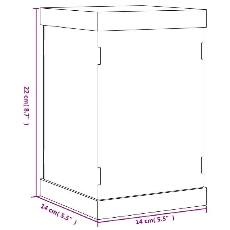 Vidaxl boîte d'affichage transparente 14x14x22 cm acrylique 154918_4