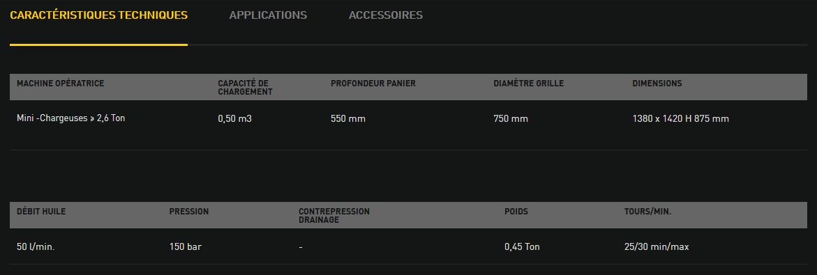 Godet Cribleur MB-LS170 S2 pour tractopelles et chargeuses_5