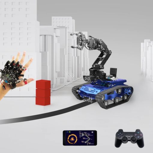 ROBOT DE CONSTRUCTION VOITURE CHENILLES AVEC BRAS ROBOTIQUE HIWONDER TANKBOT TRACK POUR LA PROGRAMMATION STM3_4