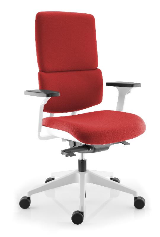 Fauteuil de bureau Wi Max avec coque blanche - Sokoa. - Oui, Rouge 079_4