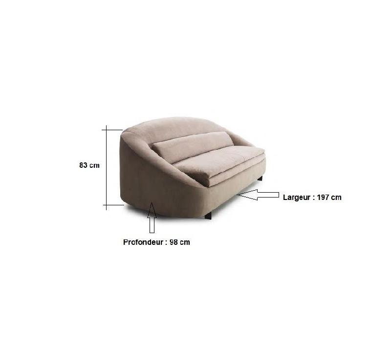 Canapé fixe 2 places Cachette - Tissu personnalisable - Design contemporain et confort_4