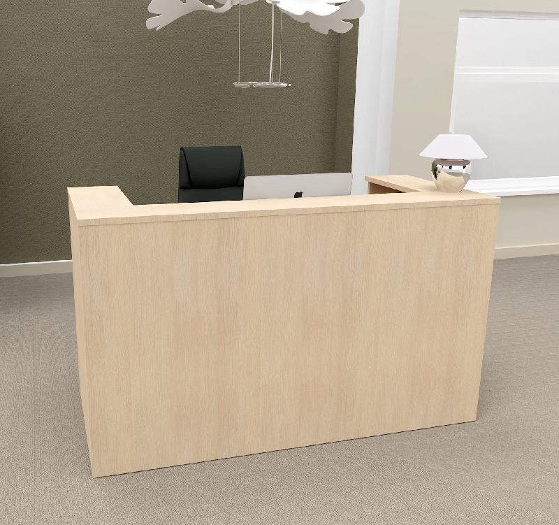 Bureau d'accueil Delta First monocolor - Mobel Linea - 144, Chêne moyen_4