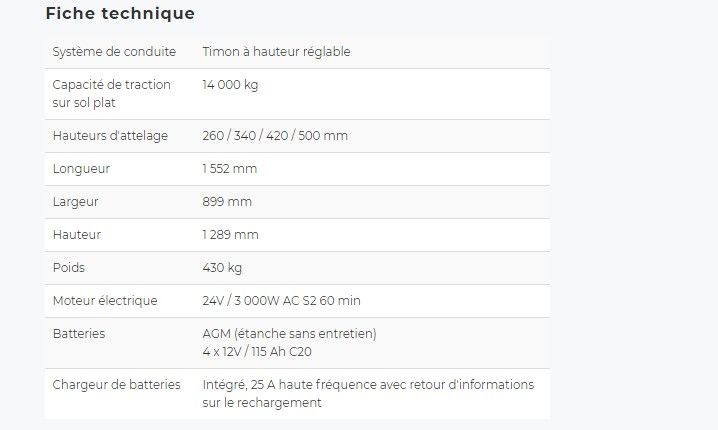 Tt-3000p - tracteur pousseur - electroman - poids 430 kg_4