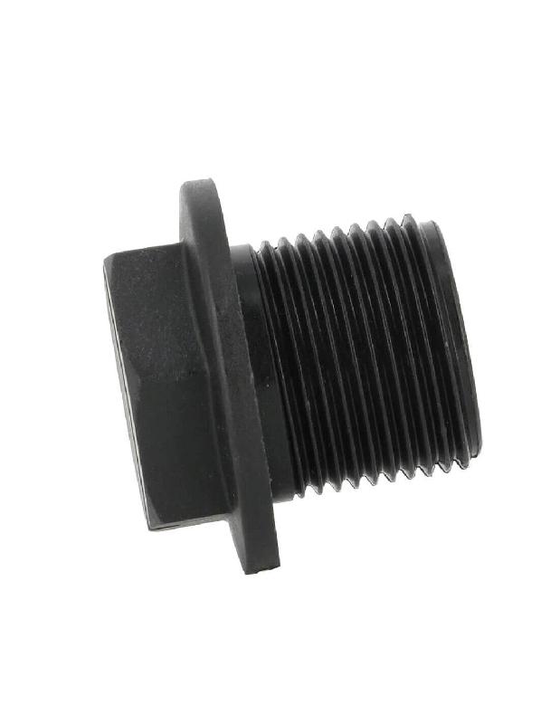 Bouchon Mâle Pas du Gaz - PP noir - sans joint - Mâle 3/4