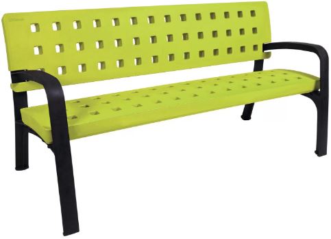 Banc public Modo en plastique 100% recyclable - traité anti-UV, anti-graffitis, sans entretien - 170 cm_4