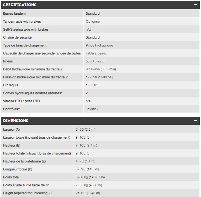 Tsr3450 - autochargeuse à balle carrée - anderson - poids total 6700 kg (14 767 lb)_4