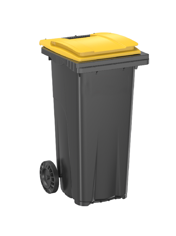 Conteneur 120 L - Bac roulant PEHD injecté - Fabrication Française - Norme EN 840 - Préhension frontale - 2 roues 200 mm_4