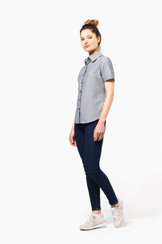 Chemise Oxford manches courtes femme - Coupe cintrée - Kariban - Réf: K536_4