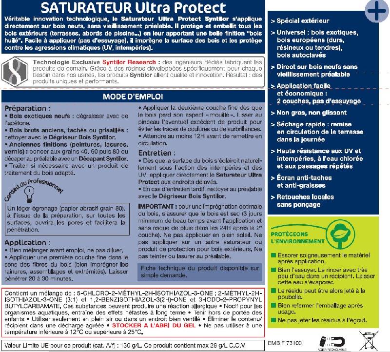 Saturateur ultra protect SYNTILOR - Teck - Mat - 0.75 L - Terrasse et jardin_4