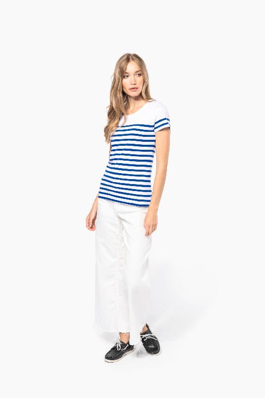 T-shirt marin col rond bio femme - Kariban - 100% coton biologique - Réf: K3034_4
