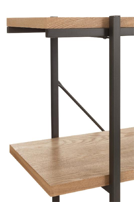 Étagère BOZA - 5 niveaux en bois naturel et métal - Style industriel et contemporain_4