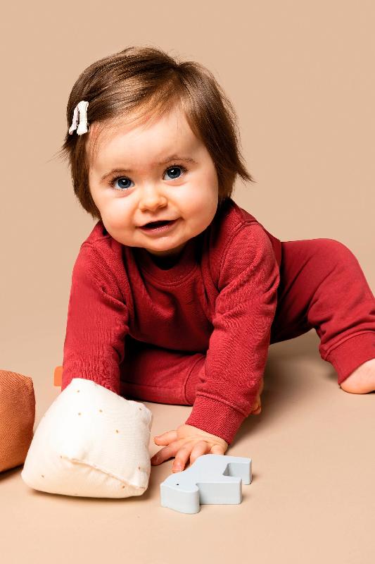 Sweat-shirt écoresponsable bébé - Réf: K835 - Kariban - 85% coton bio & 15% polyester recyclé - Boutons pression pour enfilage facile_4