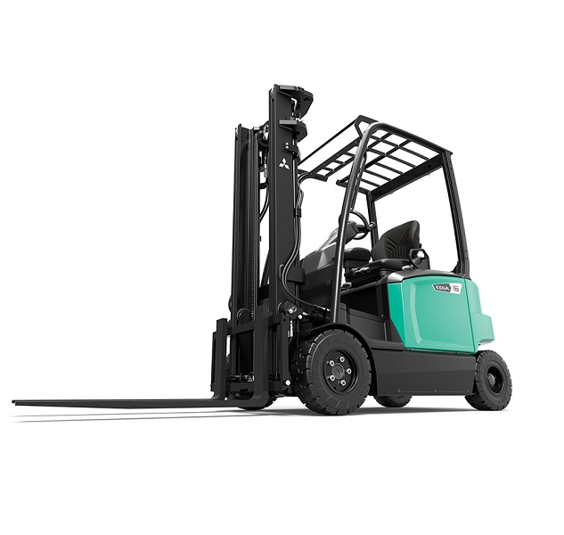 Chariot élévateur électrique compact Mitsubishi 3000 kg - 4 roues, 80 V, pneus pleins souples_4