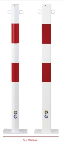 Pot60prb - barrière à chaîne poteaux métalliques - signals - l 70 x l 70 mm, ø 60 mm_4