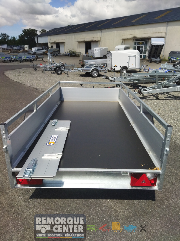 Remorque freinée en aluminium - McAlupro - DV135 - 1 essieu freiné - PTAC : 1350 kg - 255 x 133 cm - Saris - Référence -32650_4