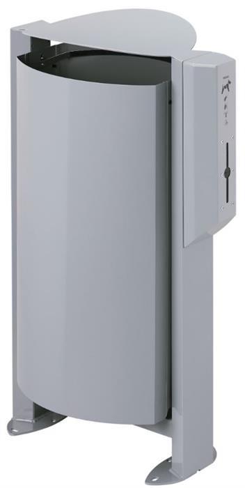 Corbeille avec distributeur de sacs hygiène canine - Disponible en plusieurs coloris - Fabrication Française_4