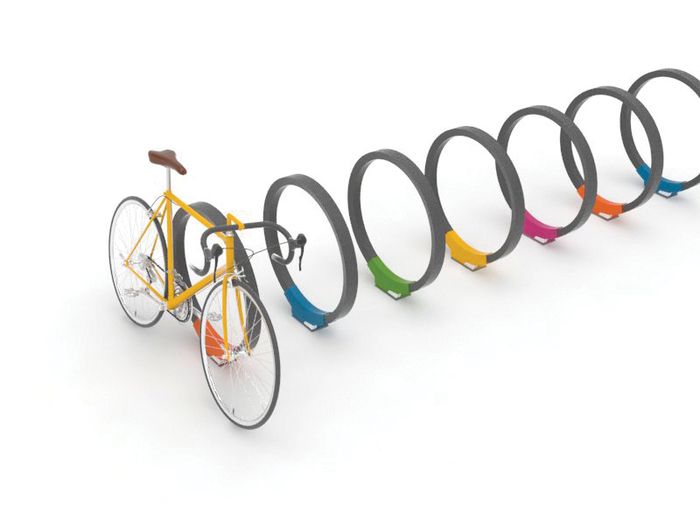 Arceau urbain Gomez - mmcité 1 a.S. - acier galvanisé, enveloppe caoutchouc - hauteur 845 mm_4