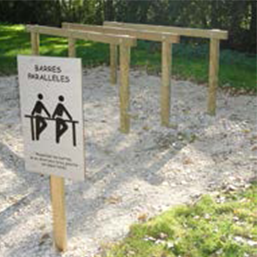 Parcours de santé en bois - 9 agrès certifiés PEFC en pin rouge traité autoclave_4