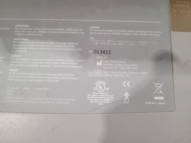 SIEMENS RapidLab 1245 Analyseur d'électrolytes et des gaz du sang pour pièces_4