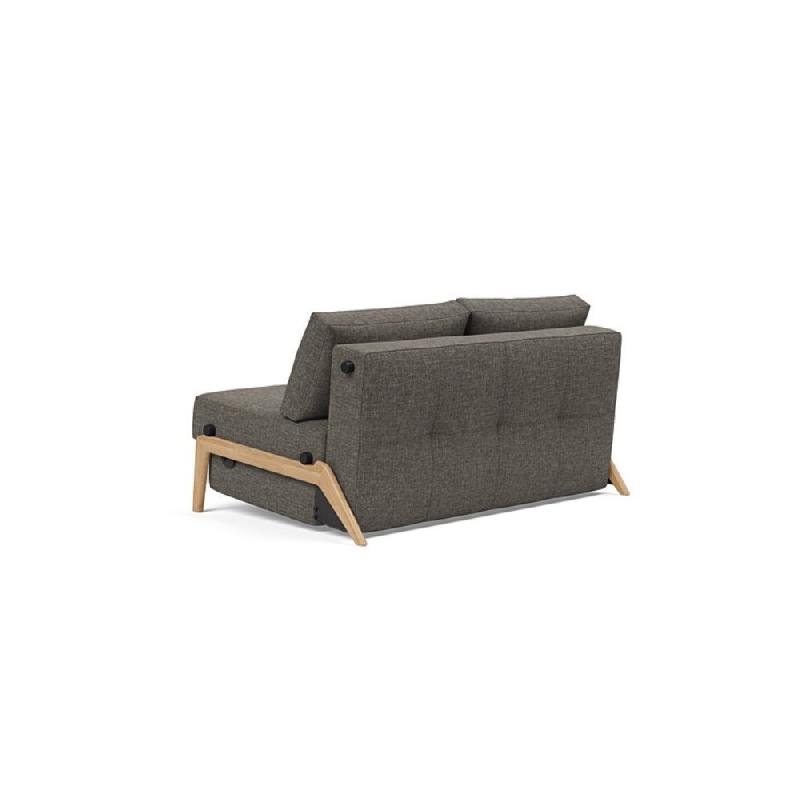 INNOVATION LIVING  CANAPÉ DESIGN CUBED WOOD 02 CONVERTIBLE LIT 200*140 CM TISSU FLASHTEX DARK GREY_4