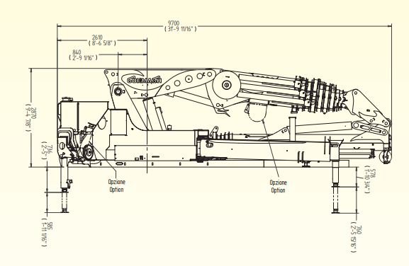 Grue auxiliaire Cormach Série 240000AX E ASC PLUS - E2 - Pression 320 bar_4