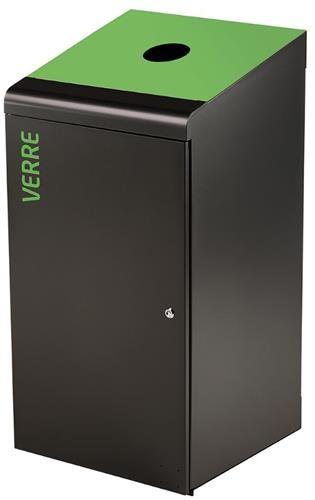 Borne de tri Tripoz 120L - Façade Grise - Acier poudré anti-UV avec serrure à clenche_4